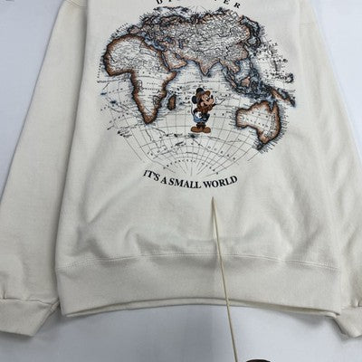 Vintage Mickey Mouse Discover It's A Small World Disney Sweatshirt Large 90s