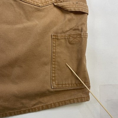 Vintage Big Smith Canvas Carpenter Work Shorts Size XL Brown