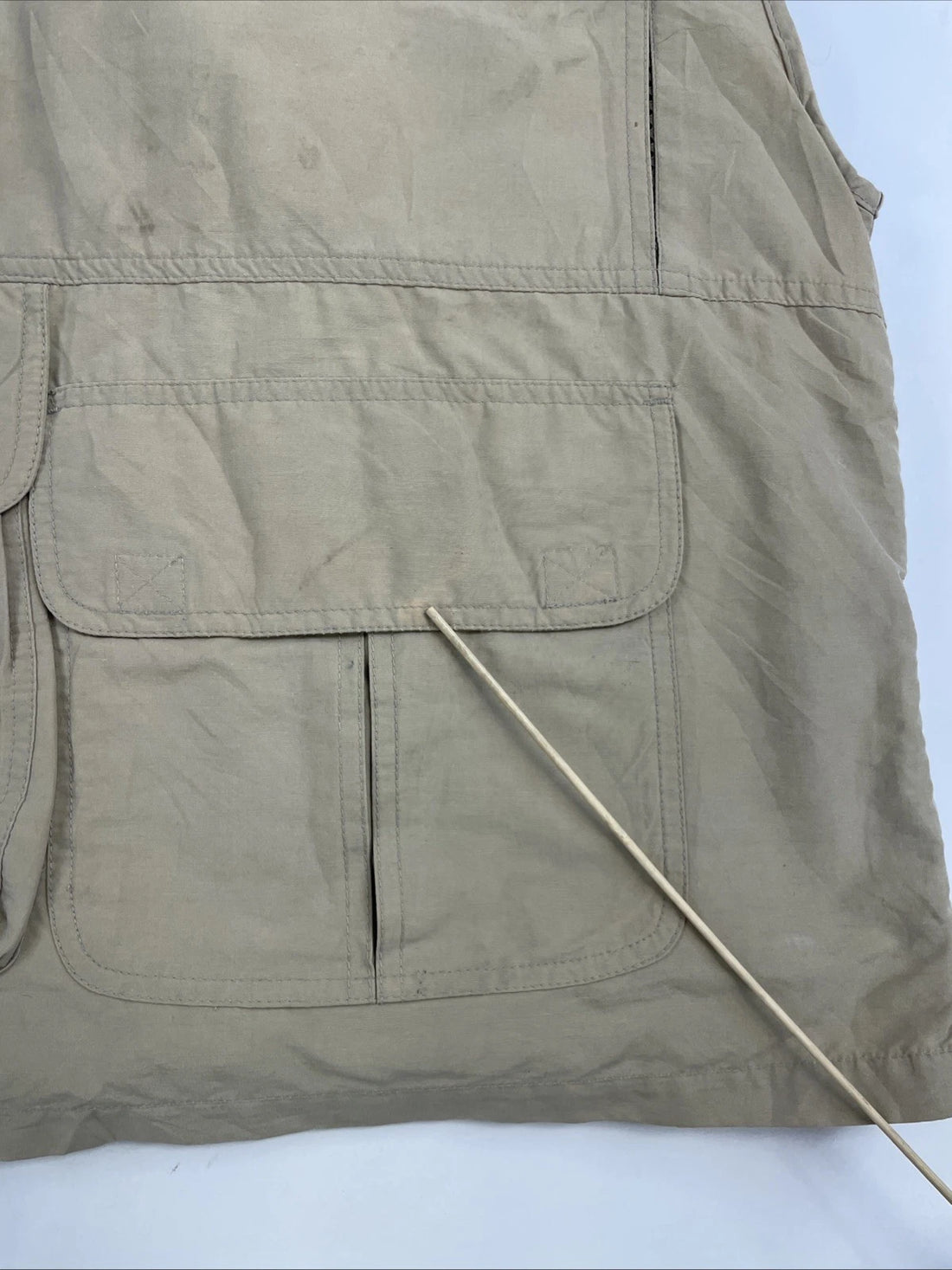 Vintage L.L. Bean Fishing Vest Jacket Size Medium Tan