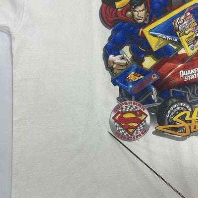 Vintage Steve Kinser Superman Racing T-Shirt Size 3XL 1999 90s NASCAR