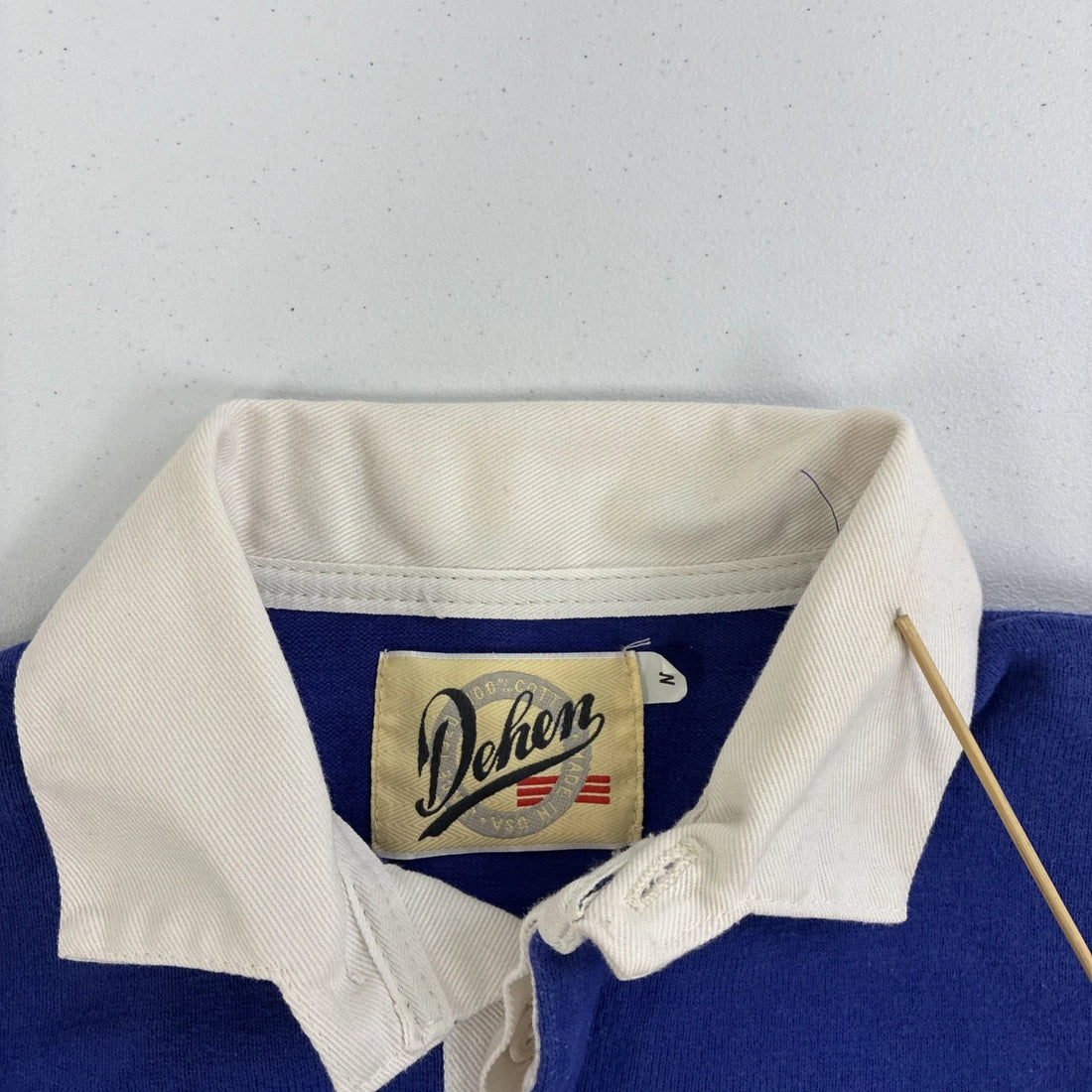 Vintage Dehen America USA Flag Rugby Shirt Size Medium