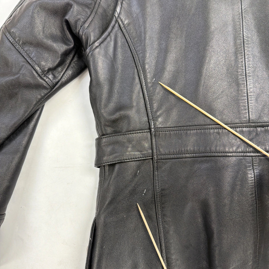 Harley Davidson Motorcycles Leather Coat Jacket Womens Size Medium Belted