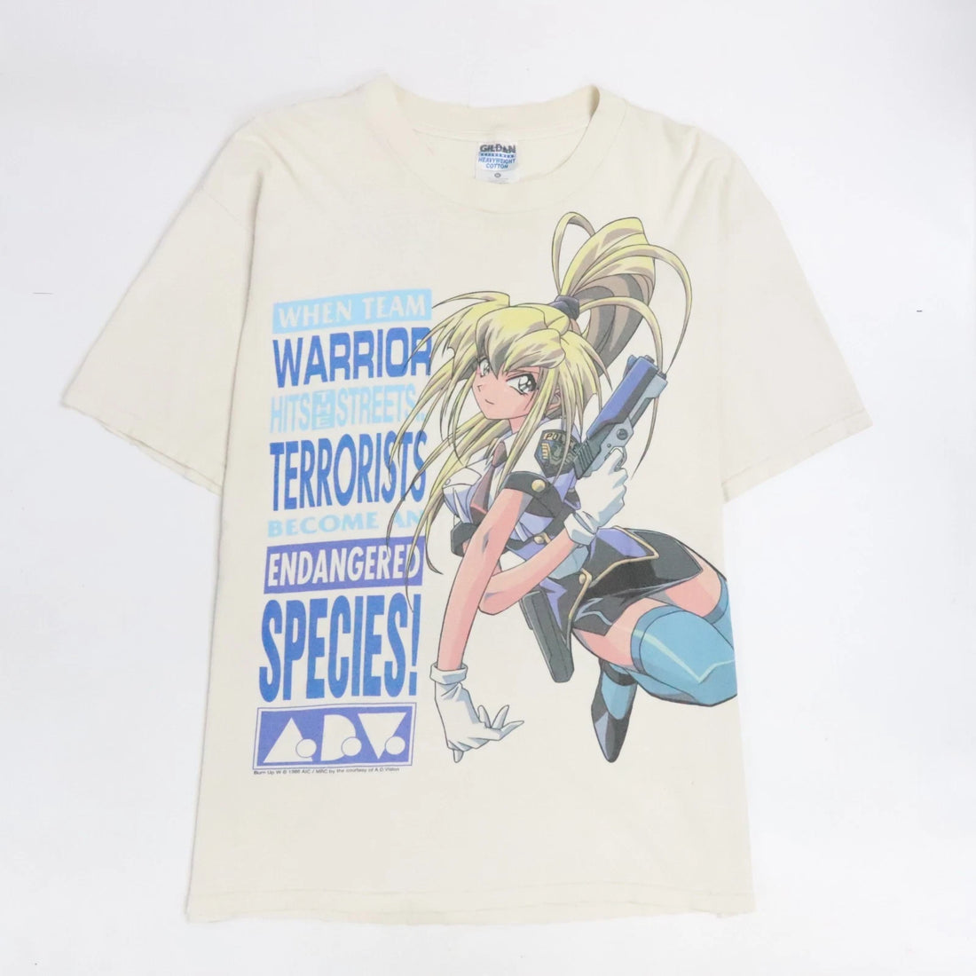 Vintage Burn Up W T-Shirt Size XL Anime Manga AOP