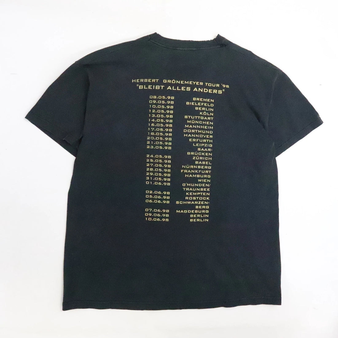 Vintage Bleibt Alles Anders Herbert Gronemeyer Tour 1998 T-Shirt Size XL