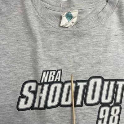 Vintage NBA Shootout 98 T-Shirt Size XL Video Game Playstation Promo Tee 90s