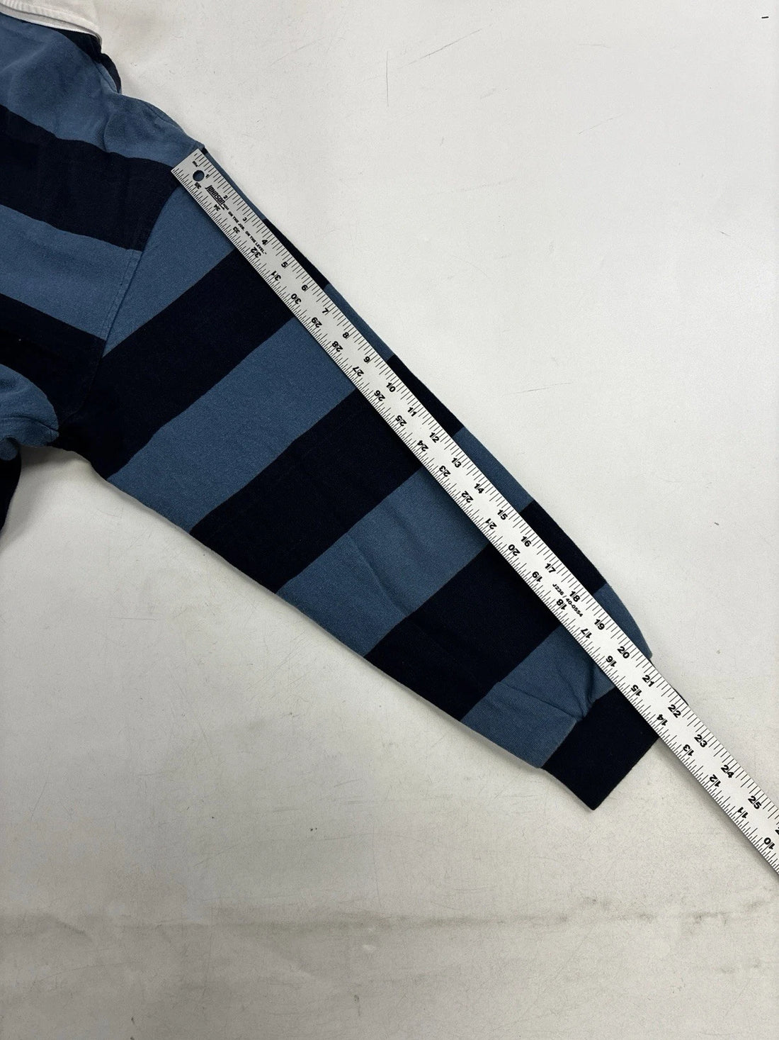 Vintage Doogan Donegal Rugby Shirt Size Large Blue Striped Long Sleeve England