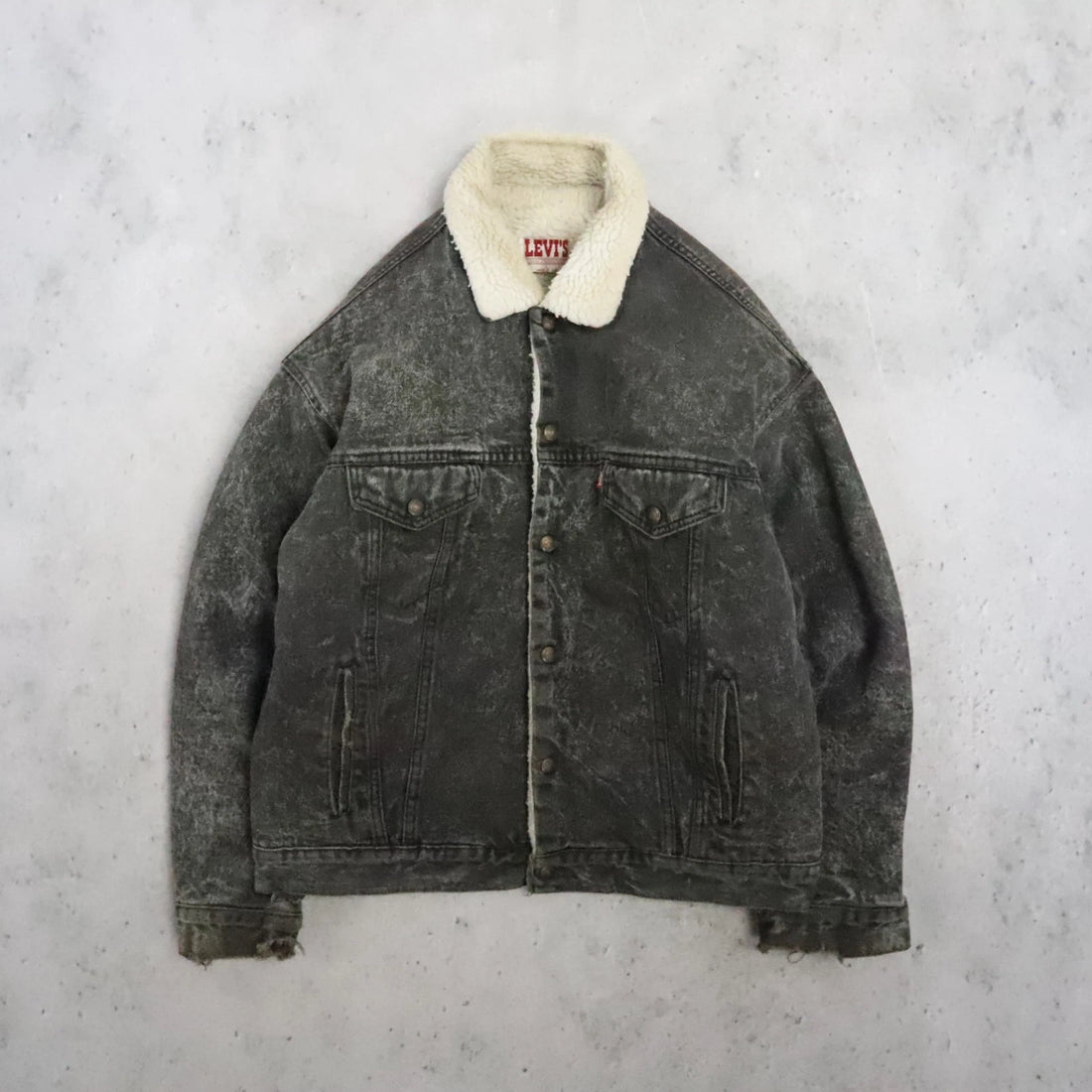 Vintage Levi's Sherpa Lined Denim Trucker Jacket Size Large