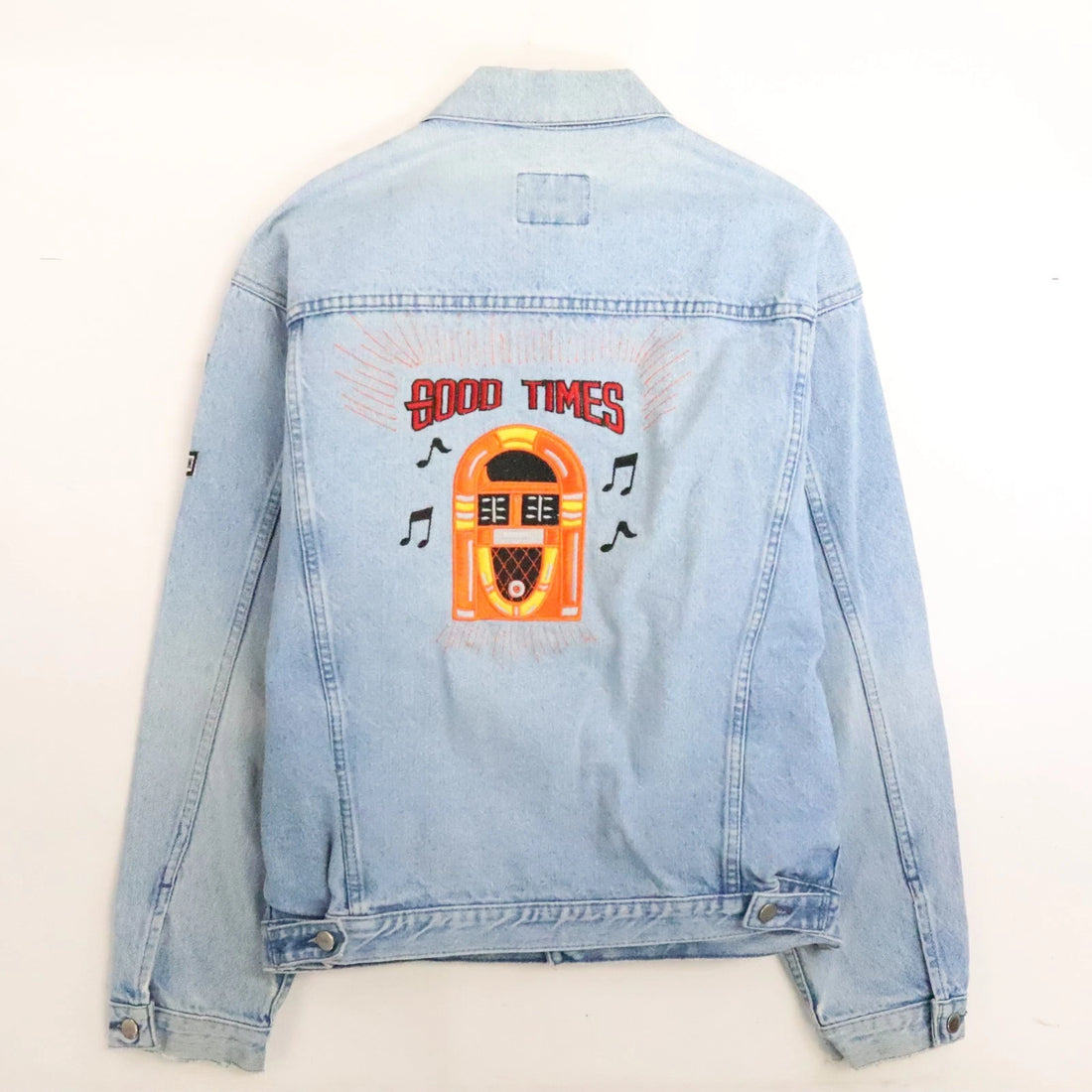 Vintage The Kid Good Times Pepsi Denim Trucker Jacket Size XL