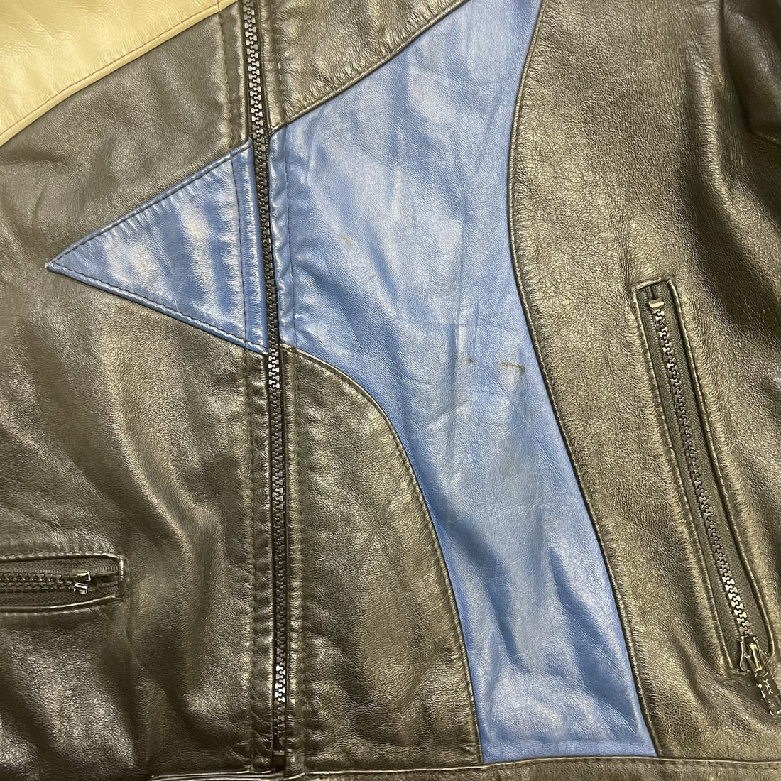 Vintage Bristol Golden Crown Leather Cafe Racer Motorcycle Jacket Size Medium