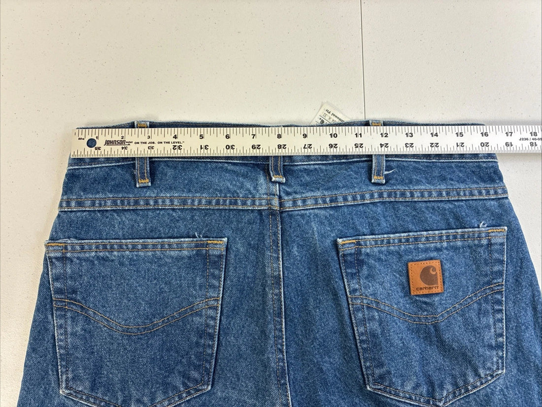 Carhartt Denim Jeans Carpenter Work Pants Size 34 X 32 Blue