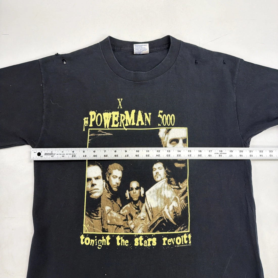 Vintage Powerman 5000 Tonight The Stars Revolt T-Shirt Size Large 1999 90s