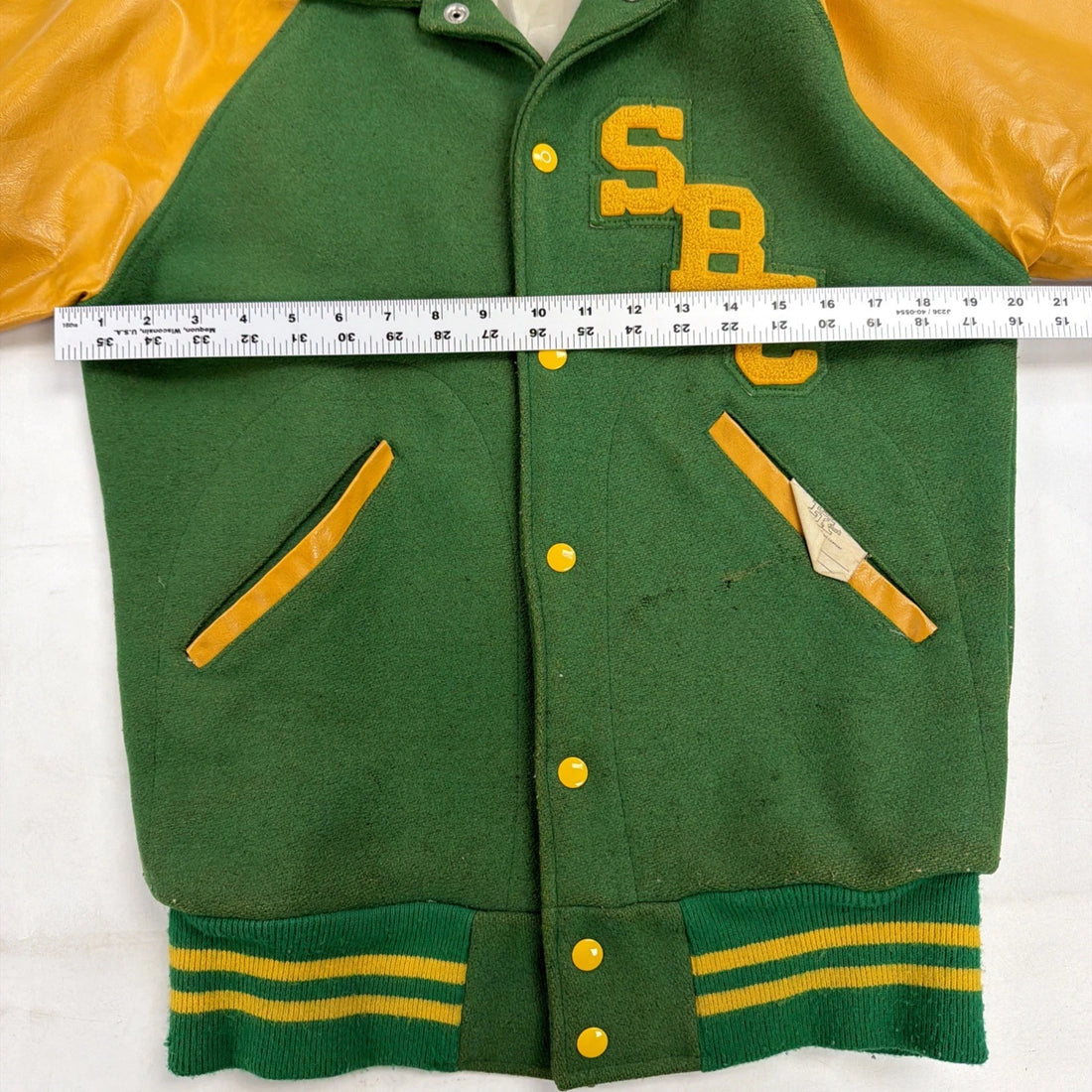 Vintage SBC Wool Varsity Letterman Jacket Size Small