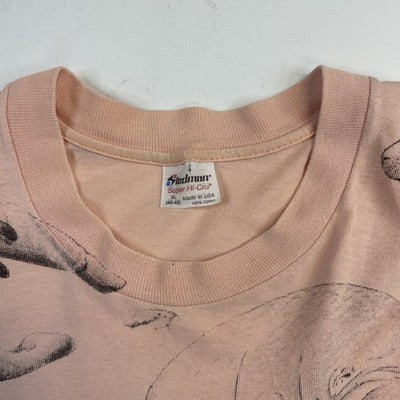 Vintage Manatee T-Shirt Size XL All Over Print Nature 90s