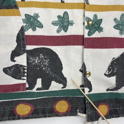 Vintage Michigan Rag Co. Bear Moose Coat Jacket Size Large/XL