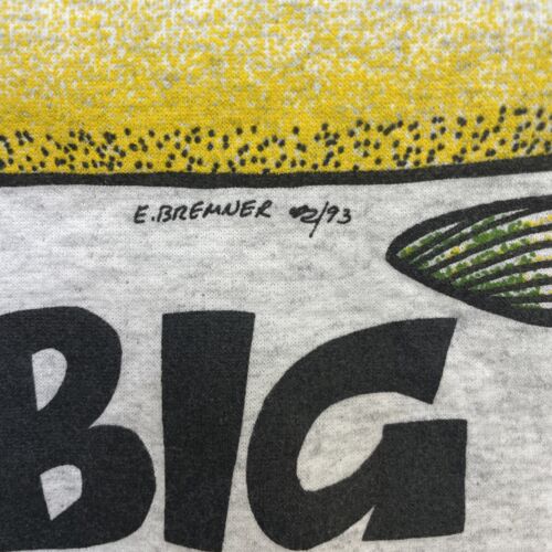 Vintage That Big Eh? Fish Sweatshirt Crewneck One Size Spell Out Parody 1993 90s