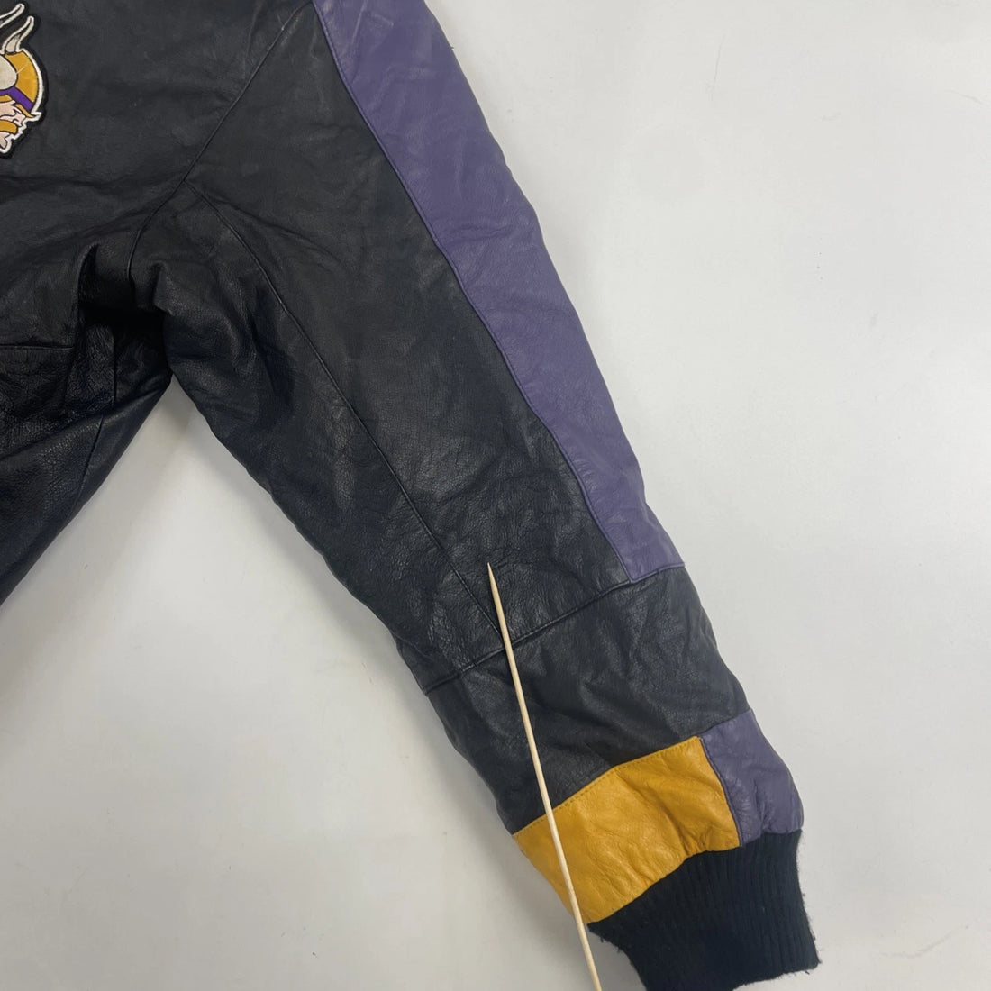 Vintage Minnesota Vikings G-III Carl Banks Leather Varsity Jacket Size Large NFL