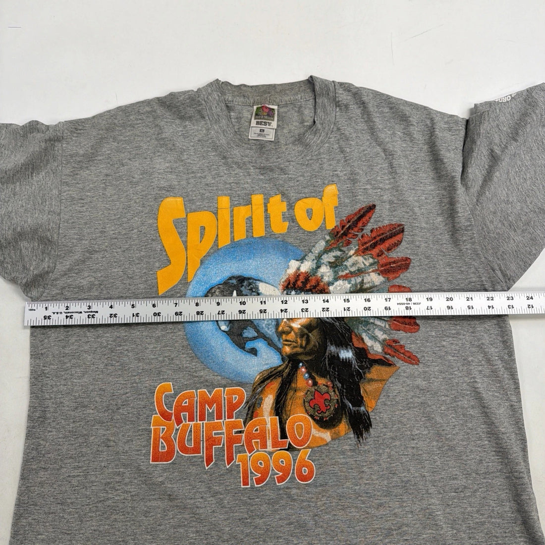 Vintage Spirit Of Camp Buffalo 1996 T-Shirt Size XL Native Chief Head 90s