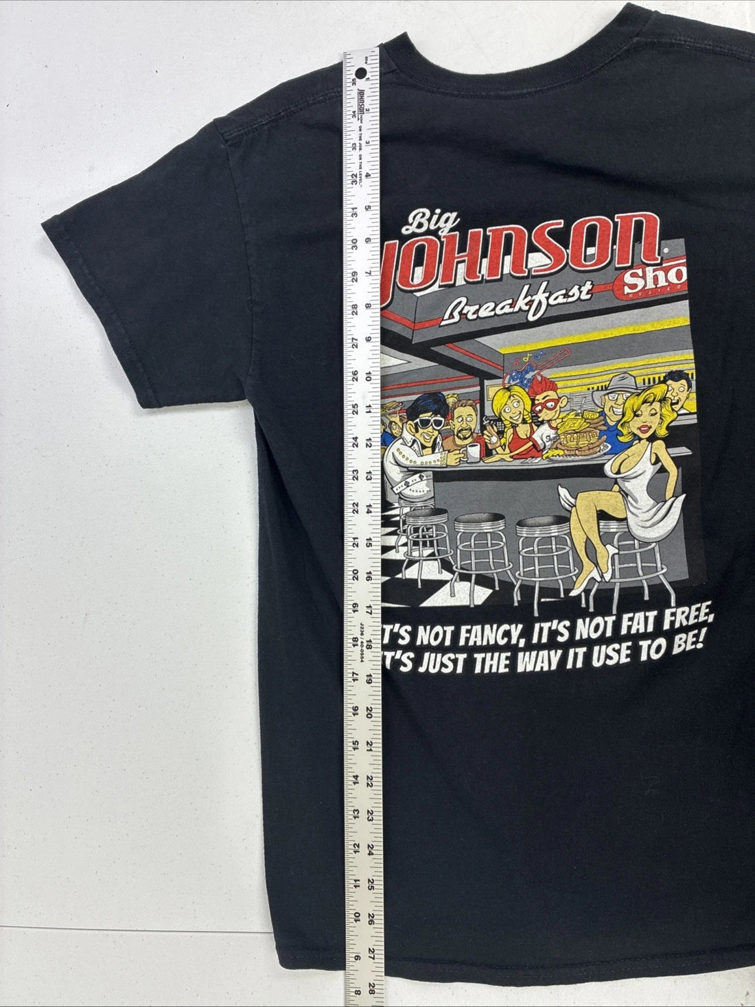 Big Johnson Breakfast Shorty's Diner T-Shirt Size Medium Parody Humor Gag