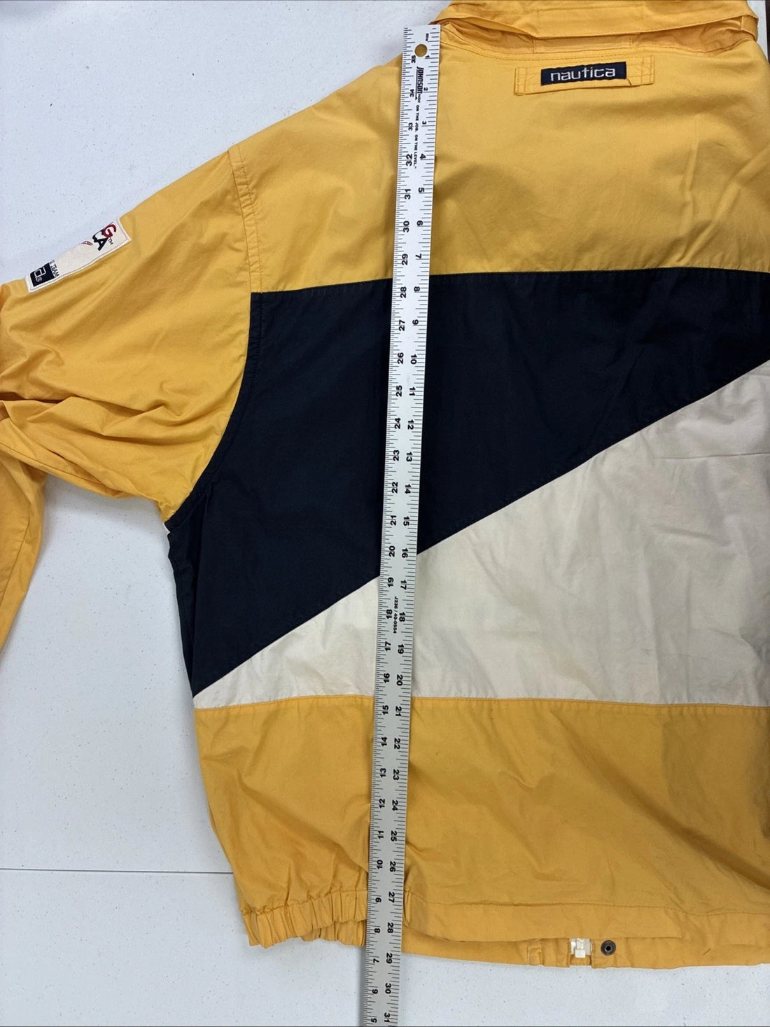 Vintage Nautica Young America Cup Defense Team Bomber Jacket Striped Sailing XL
