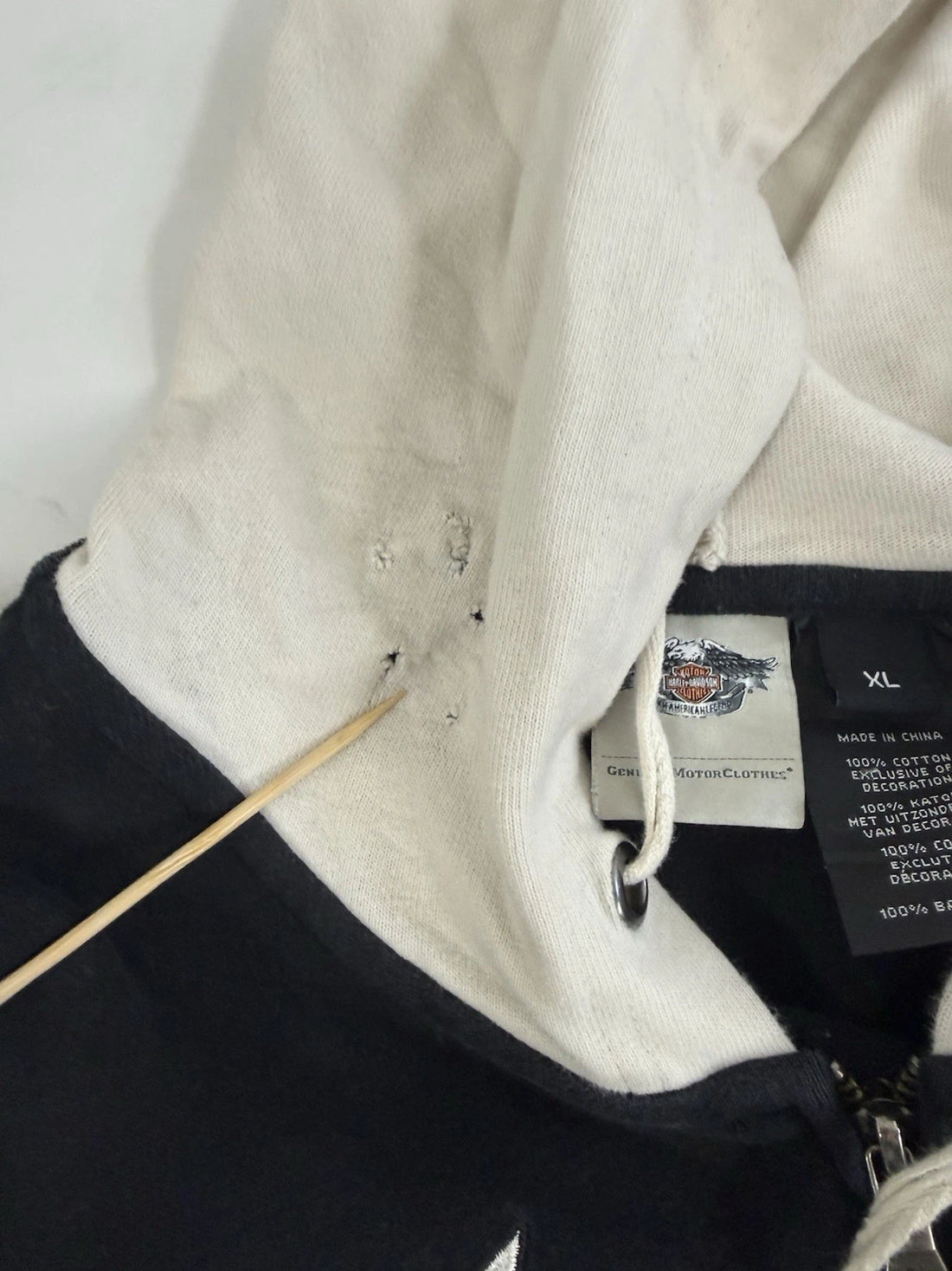 Harley Davidson Motorcycles Full Zip Sweatshirt Hoodie Womens Size XL