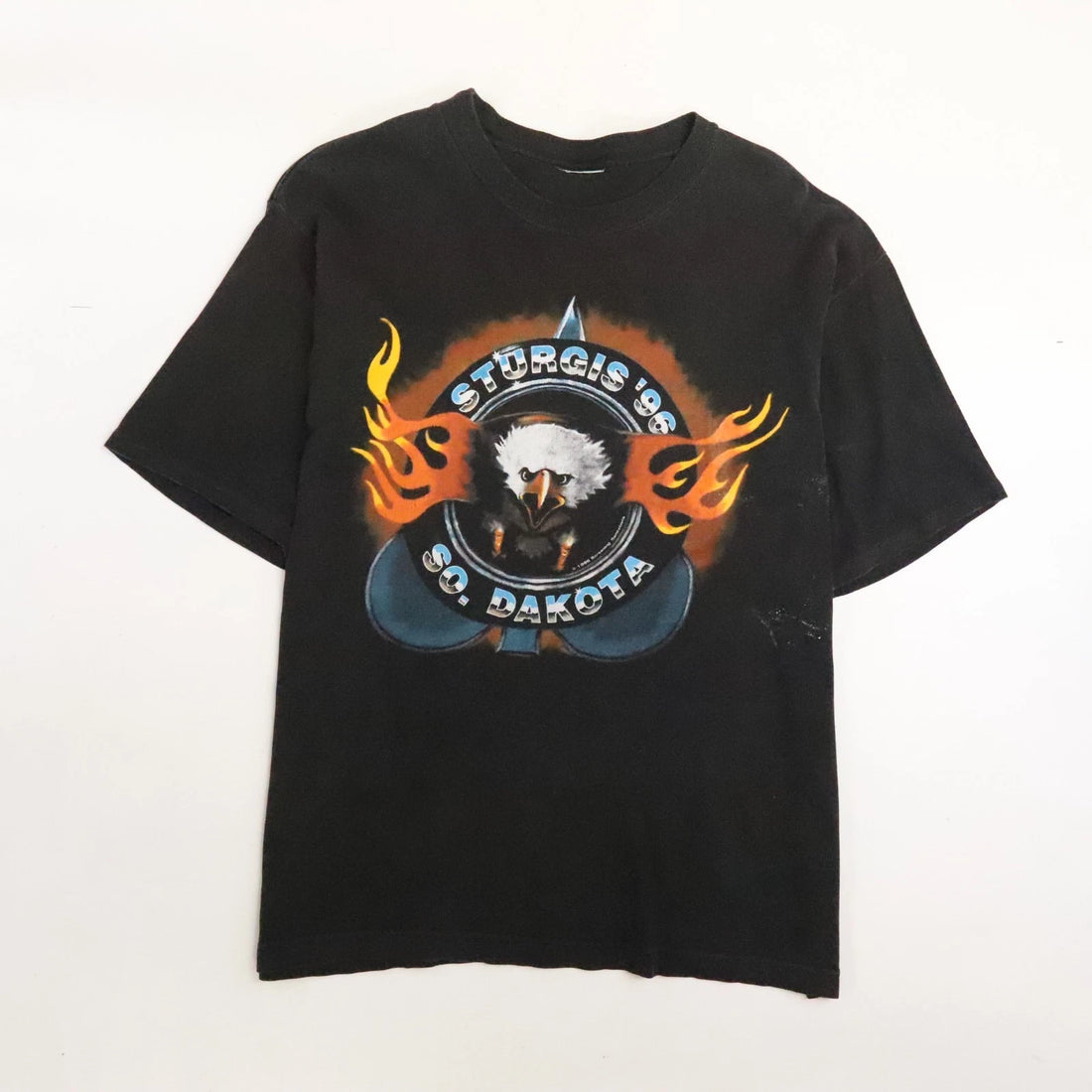 Vintage Sturgis Eagle South Dakota T-Shirt Size Large 1996 90s