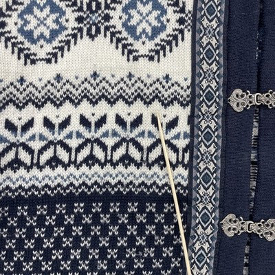 Vintage Cottage Cove Cardigan Sweater Size XL Fair Isle