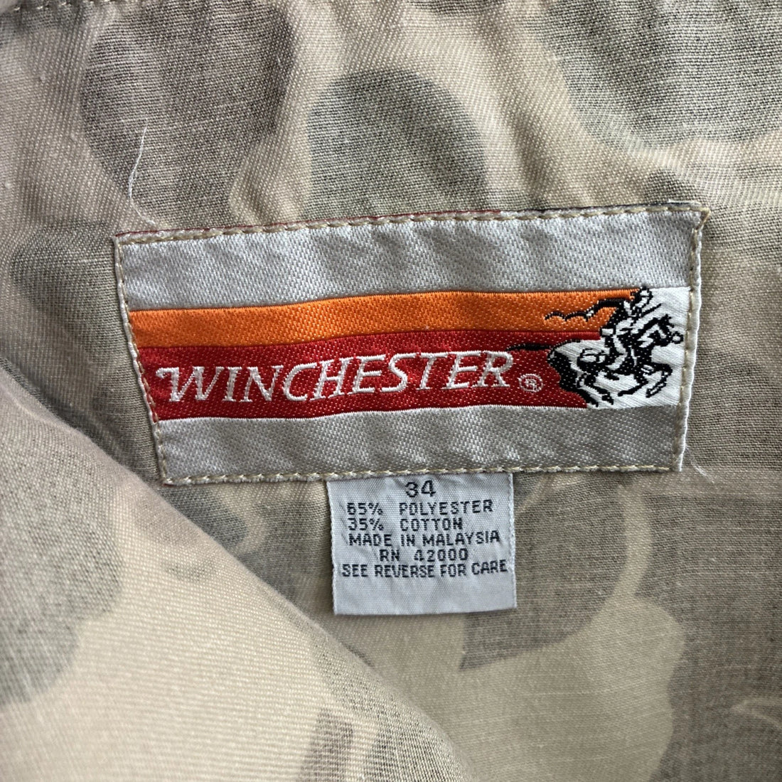 Vintage Winchester Camo Cargo Pants Size 34