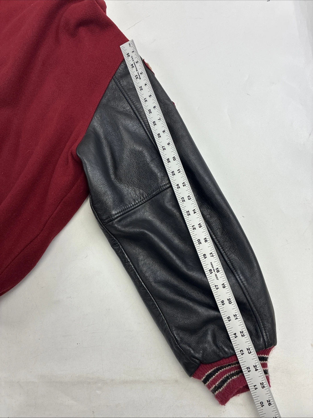 Vintage NP Football Leather Wool Varsity Jacket Size XL 2004