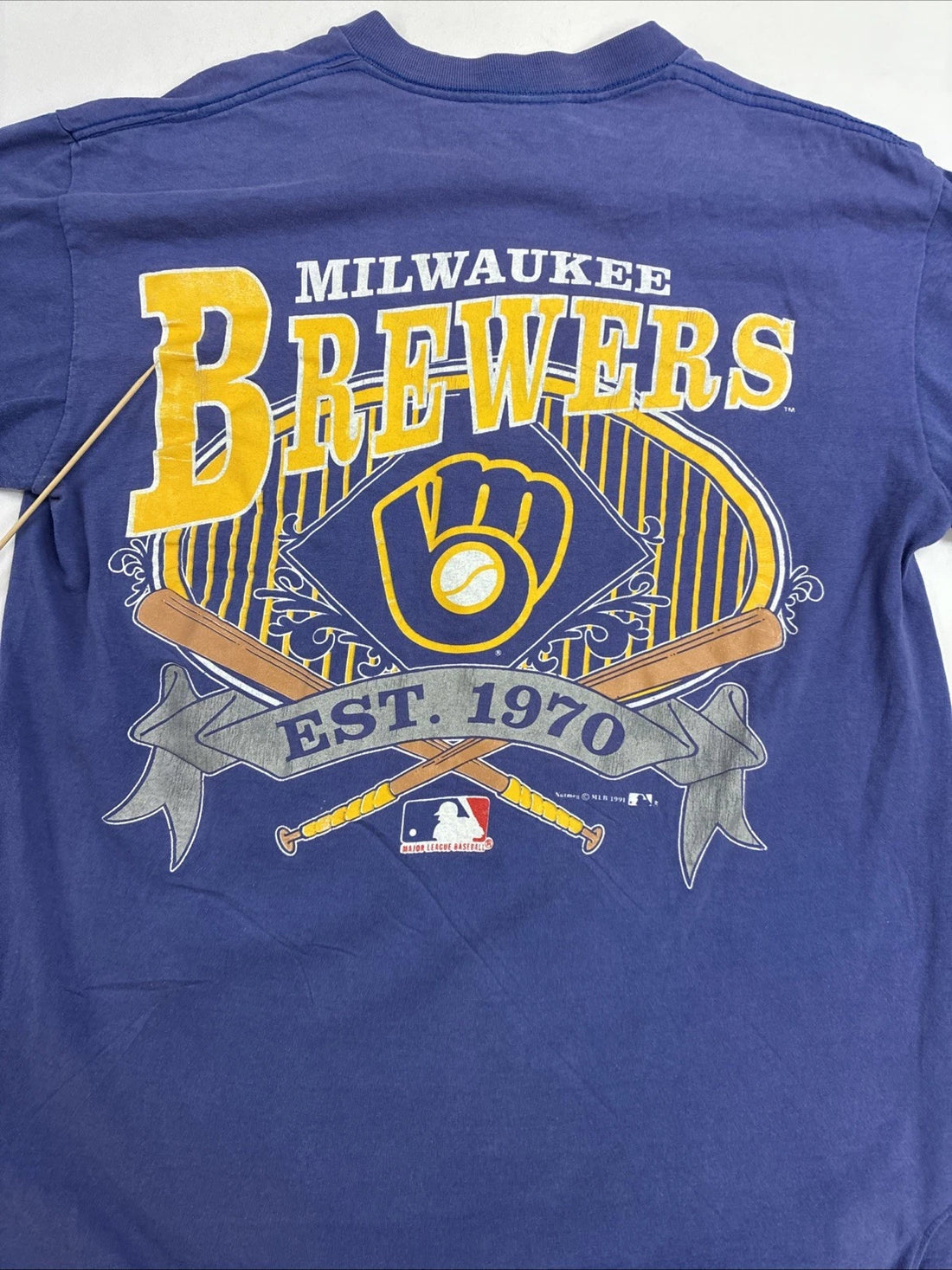 Vintage Milwaukee Brewers Nutmeg Mills T-Shirt Size XL 90s MLB
