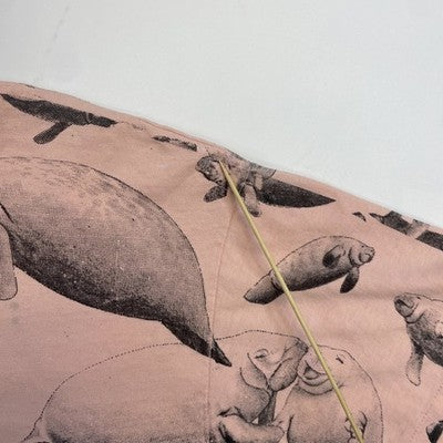 Vintage Manatee T-Shirt Size XL All Over Print Nature 90s