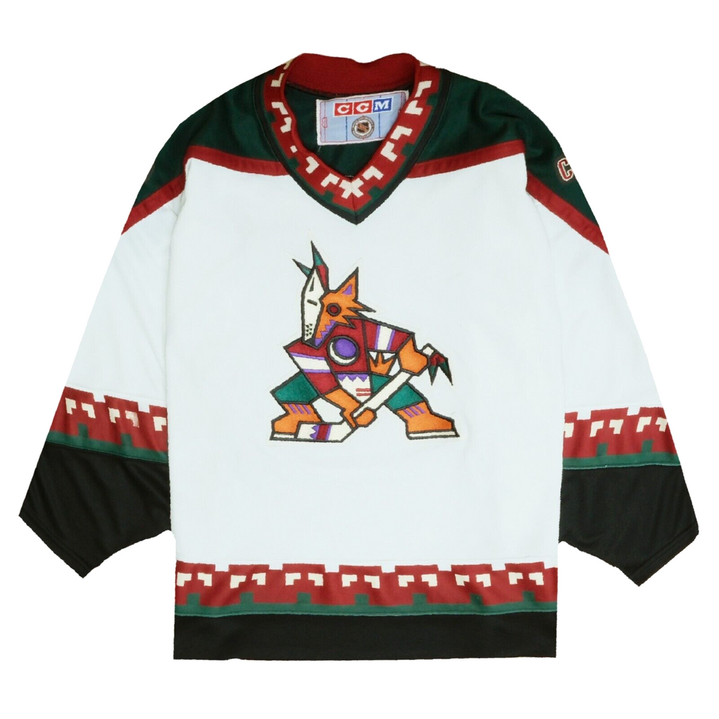 90's Phoenix Coyotes Starter Black NHL Jersey Size Medium – Rare VNTG
