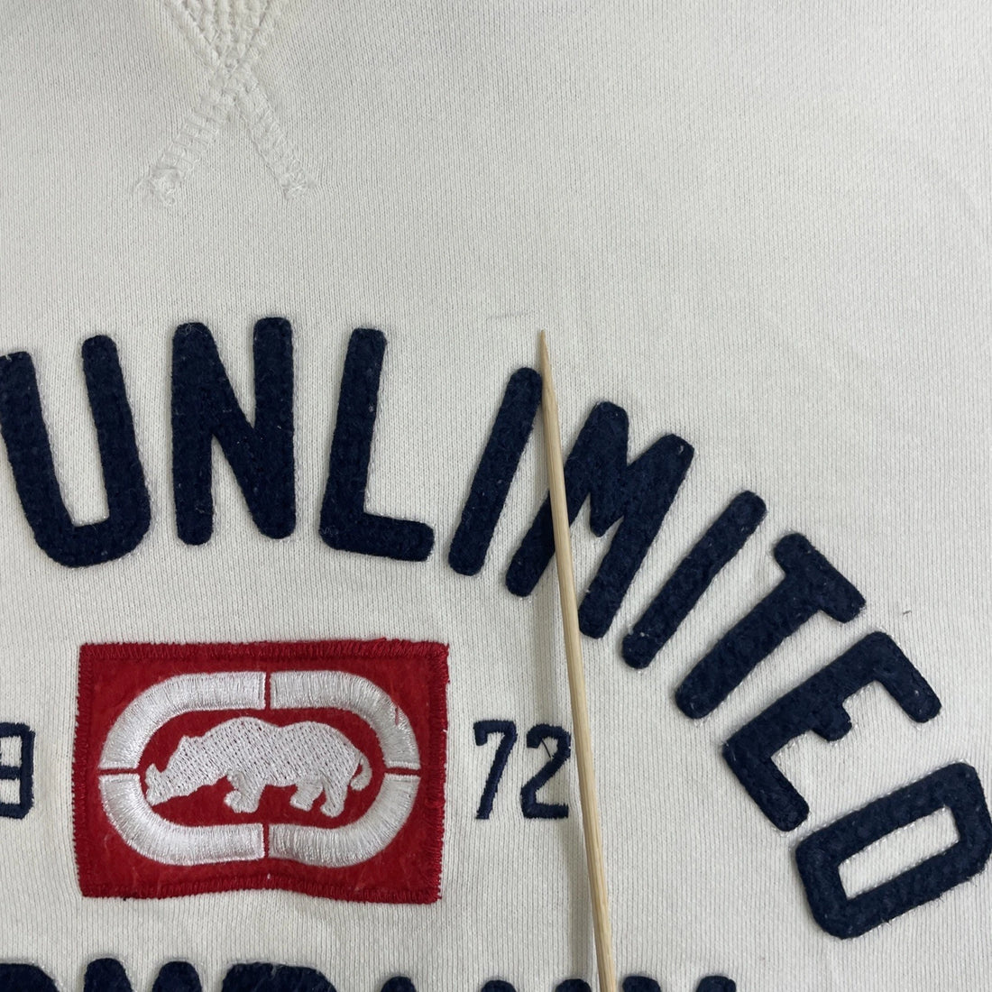 Ecko Unltd Sweatshirt Hoodie Size Large White Y2K