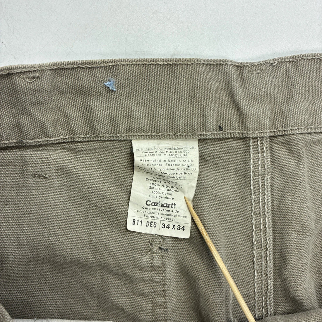 Carhartt Carpenter Utility Work Pants Size 34 X 34 B11 DES