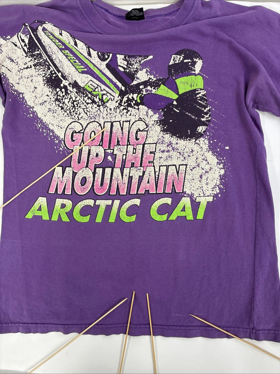 Vintage Arctic Cat Snowmobile Racing T-Shirt Size Large