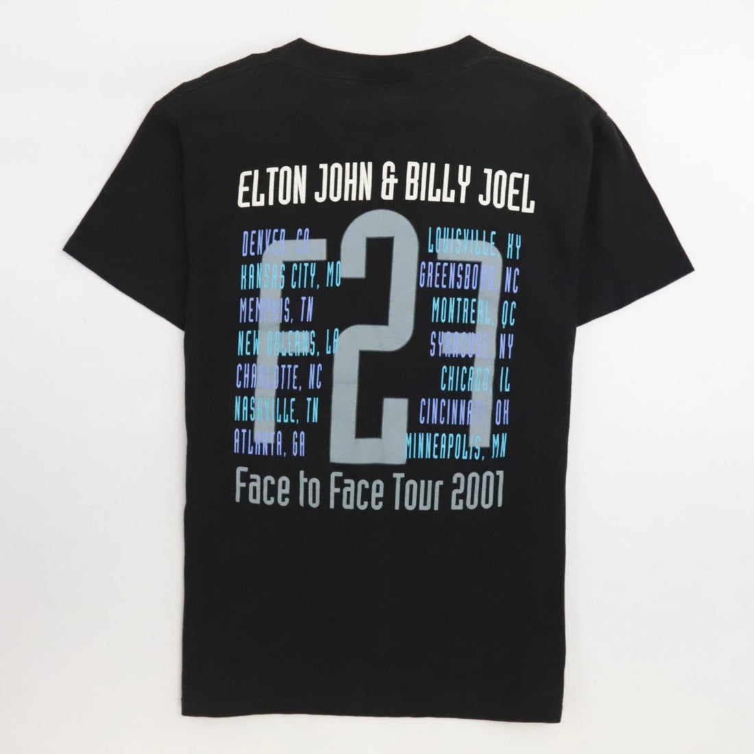 Vintage Billy Joel Elton John Face to Face Tour T-Shirt Size Medium 2001