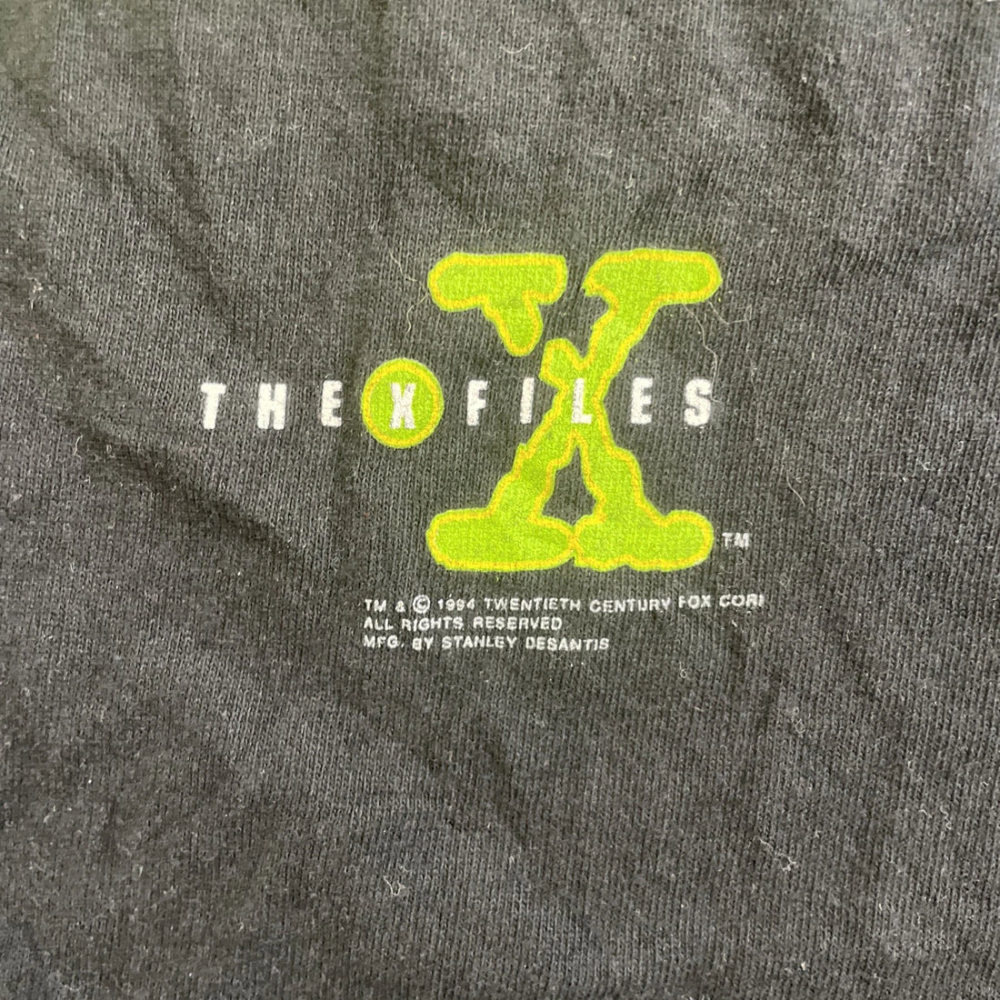 Vintage X Files Stanley Desantis T-Shirt Size 2XL TV Show Promo 90s