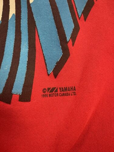 Vintage Yamaha Maximum Velocity Sweatshirt Crewneck Size XL Red 1996 90s