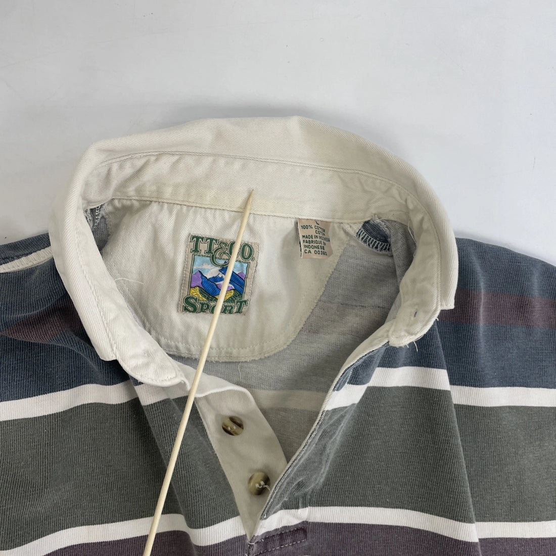 Vintage TT & Co Rugby Shirt Size Large Striped