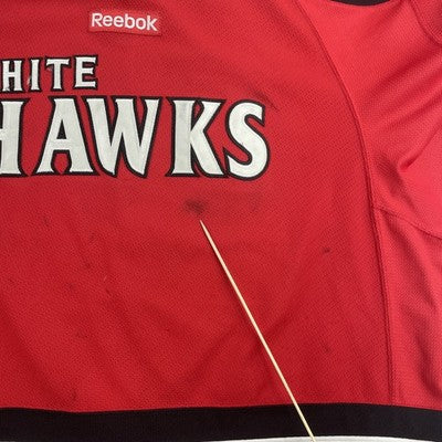 White Hawks Reebok Authentic Hockey Jersey Size 58 Goalie Style