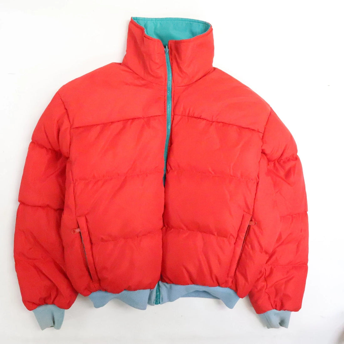 Vintage Columbia Puffer Bomber Jacket Size Medium Insulated Reversible