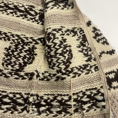 Vintage Snowflake Wool Knit Cowichan Sweater Size Large