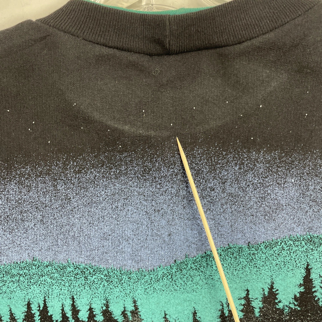 Vintage Loon Moose Forest Lake Crewneck Sweatshirt Large Nature All Over Print
