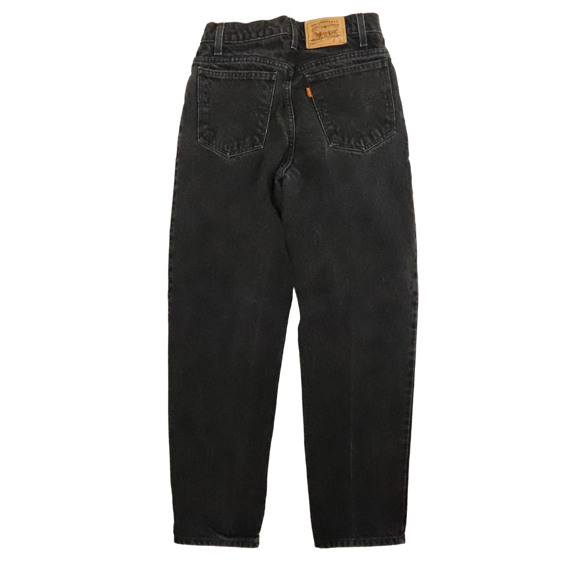 Vintage Levi Strauss & Co 550 Student Denim Jeans Pants 28 X 28 Black Orange Tab