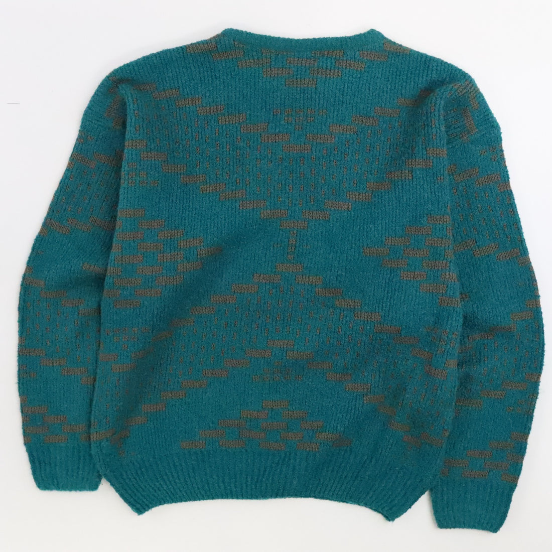 Vintage Tosani Western Aztec Crewneck Sweater Size Medium Teal