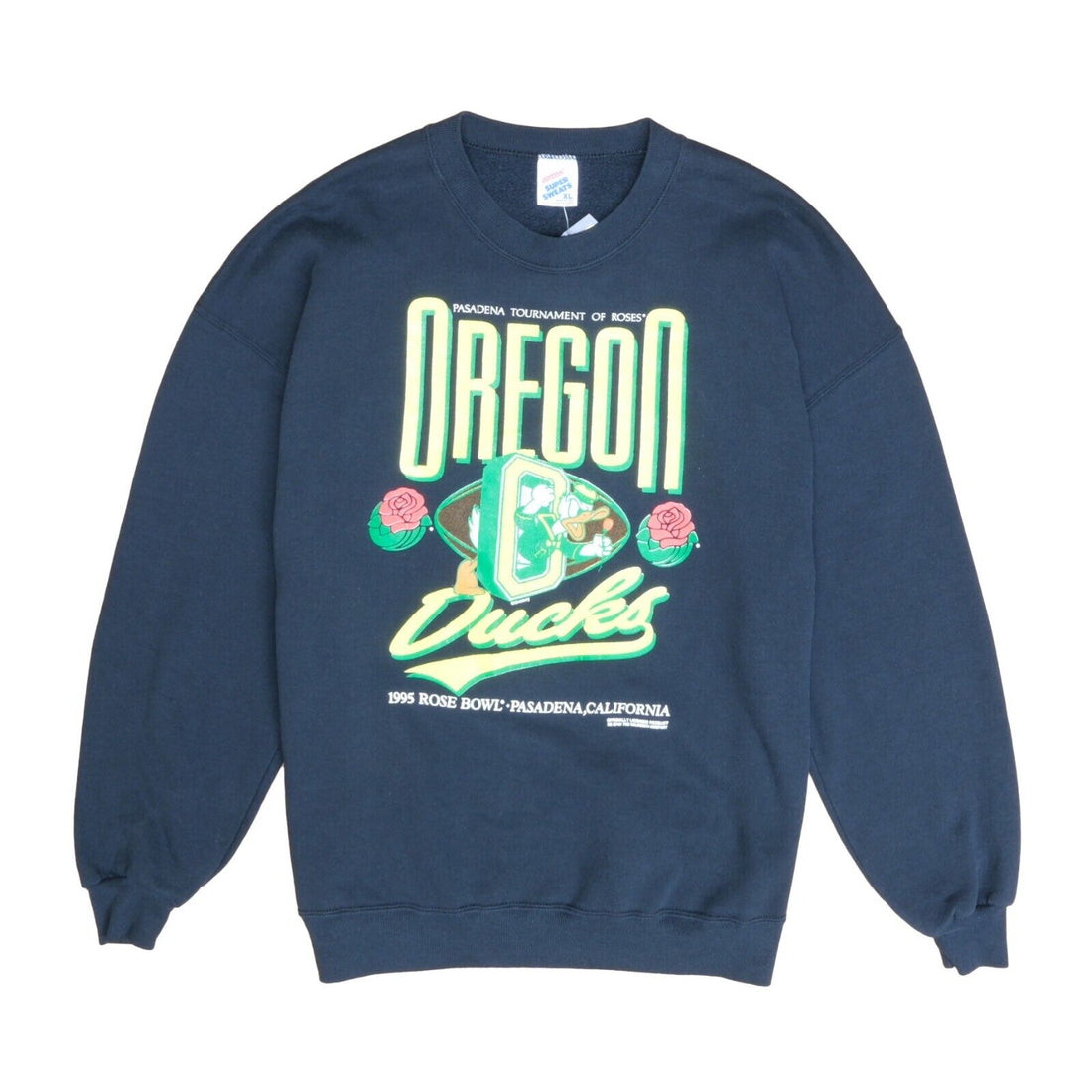 Vintage Oregon Ducks Rose Bowl Sweatshirt Crewneck Size XL 1995 90s NC –  Throwback Vault