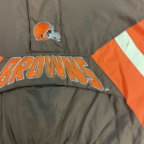 Vintage Cleveland Browns Starter Pullover Puffer Jacket Size Medium NFL