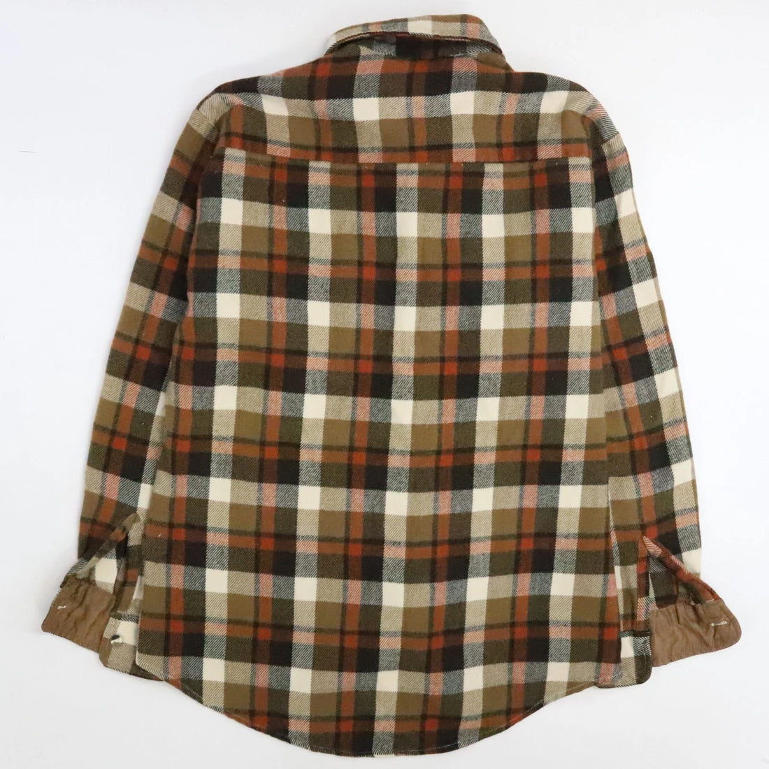 Vintage Button Up Shirt Size Large Plaid Brown