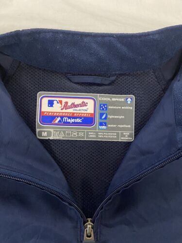 Minnesota Twins Majestic Windbreaker Jacket Size Medium Blue Pullover MLB