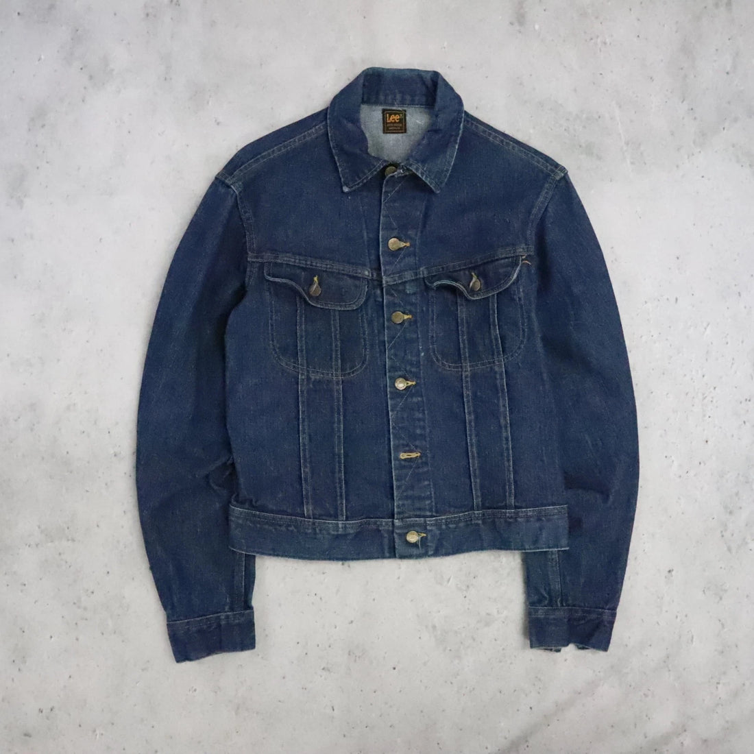 Vintage Lee Denim Trucker Jacket Size Large PATD 153438