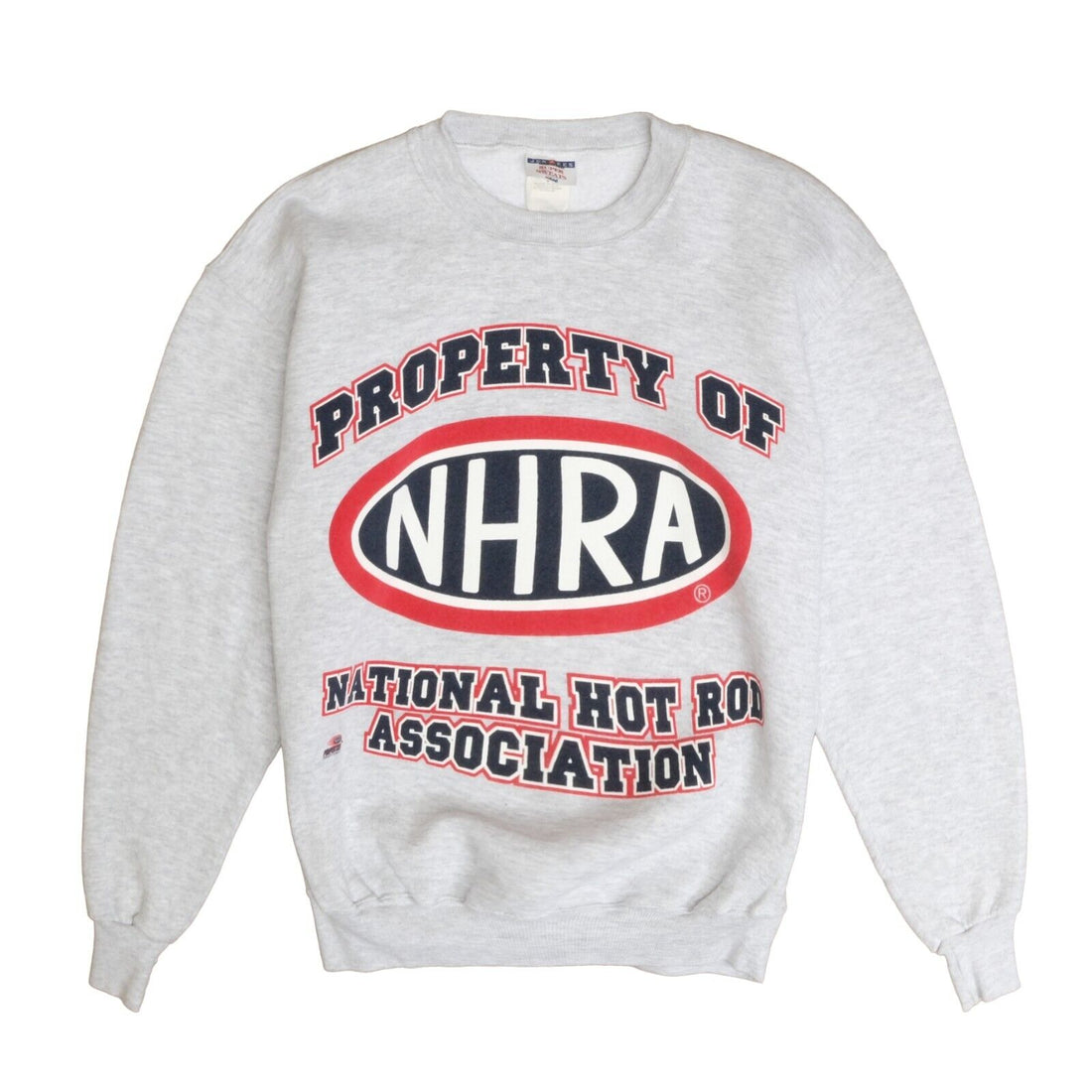Vintage National Hot Rod Association NHRA Racing Sweatshirt Size Medium Gray 90s
